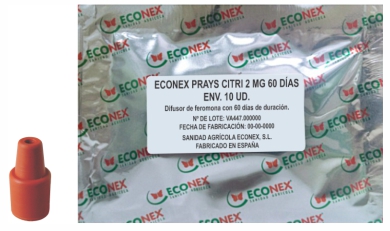 >Pheromone diffuser ECONEX PRAYS CITRI 2 MG 60 DAYS ENV. 10 UD.